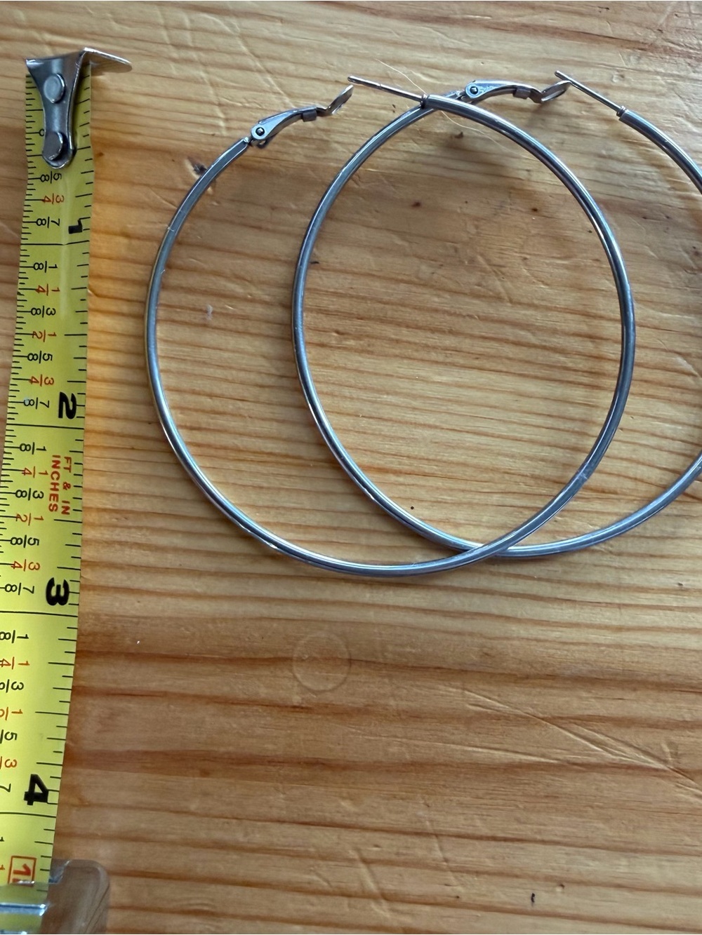 Silver Hoop Earrings - Classic Women's Jewelry - Picture 6 of 6